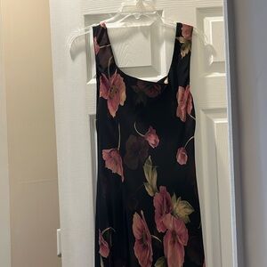 Women’s Black Floral Dress, Size 14